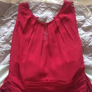 Bill Levkoff Bridesmaid gown in cranberry